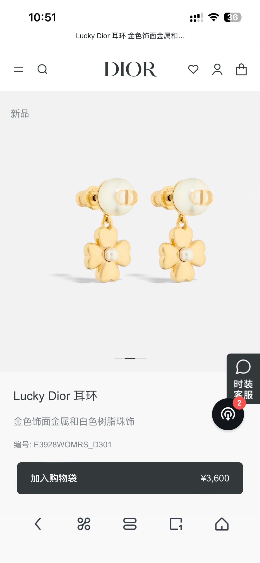 China Replica Dior Earrings 22usd Only