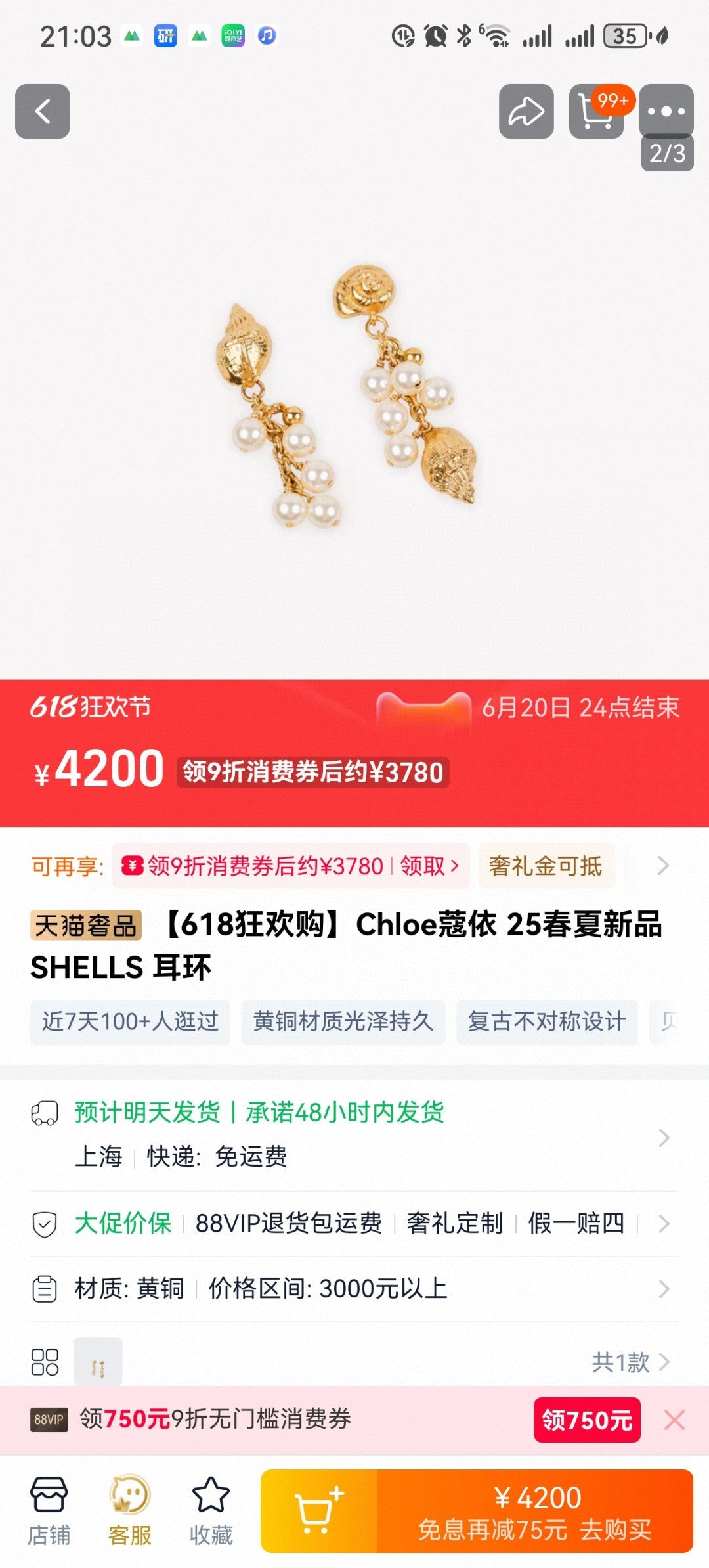 China Replica Loewe Earrings 25usd Only