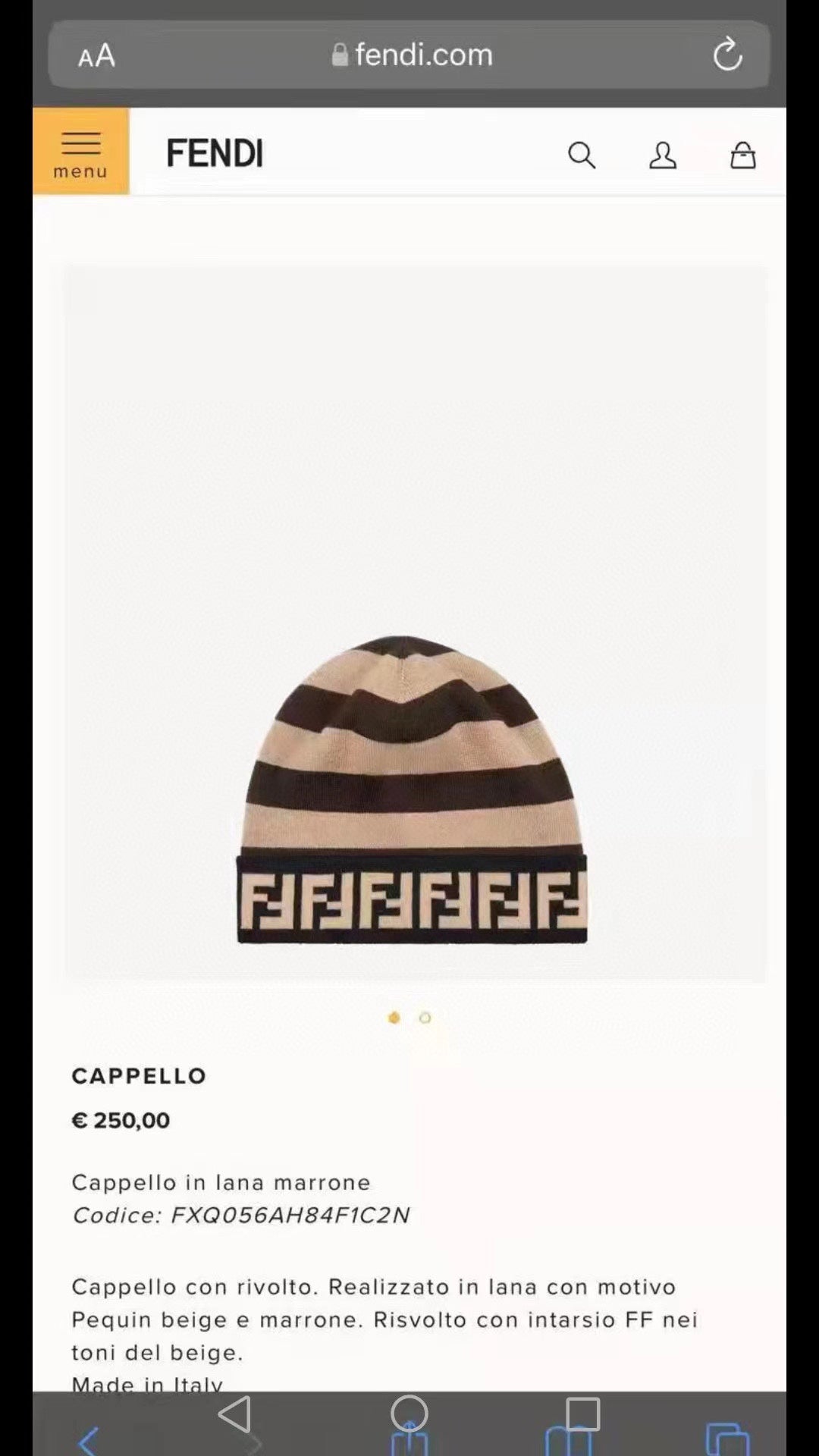 China Replica Fendi Hats 18usd Only