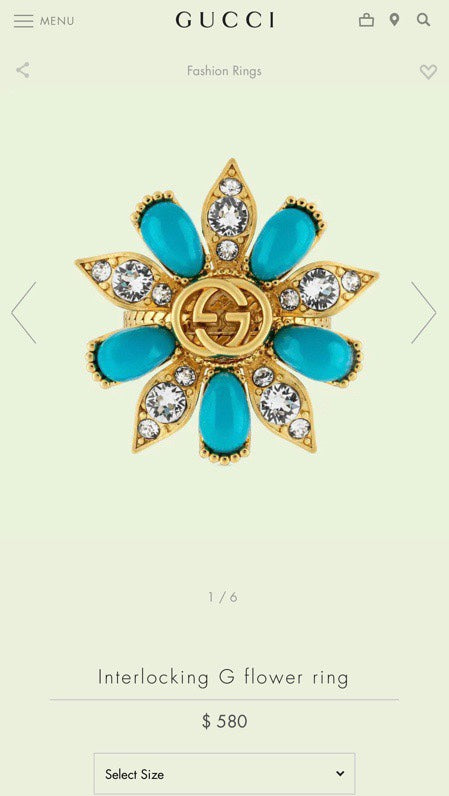 China Replica Gucci Rings 52usd Only