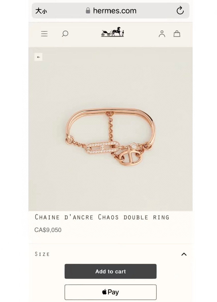 China Replica Hermes Rings 38usd Only