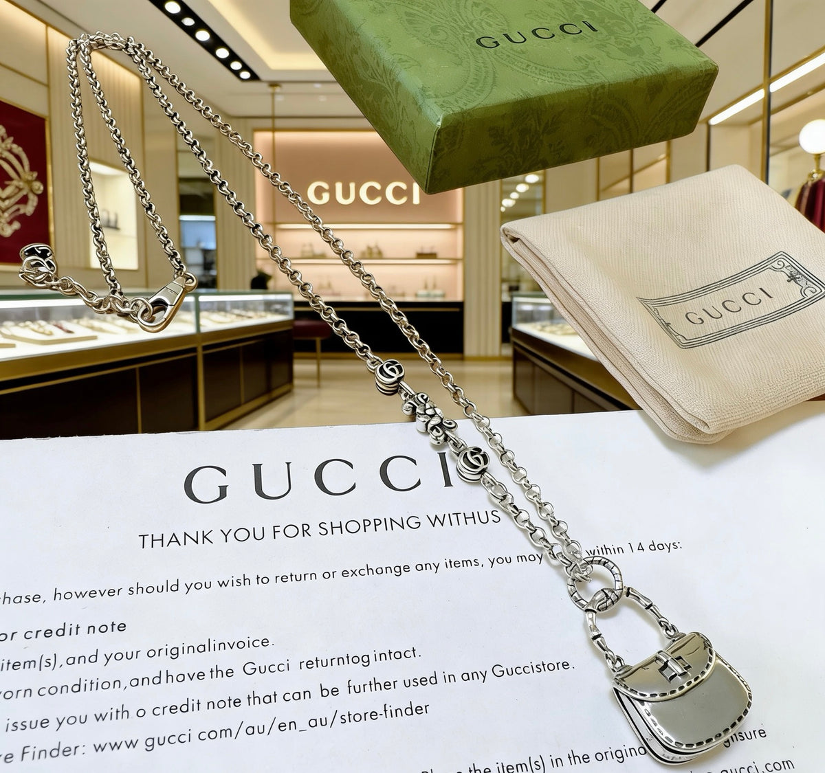 China Replica Gucci Necklaces 45usd Only