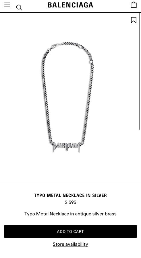 China Replica Balenciaga Necklaces 63usd Only