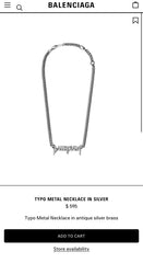 China Replica Balenciaga Necklaces 63usd Only