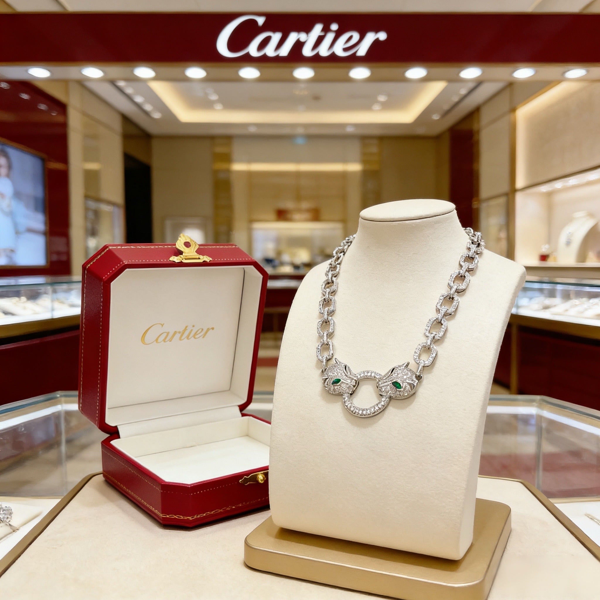 China Replica Cartier Necklaces 87usd Only